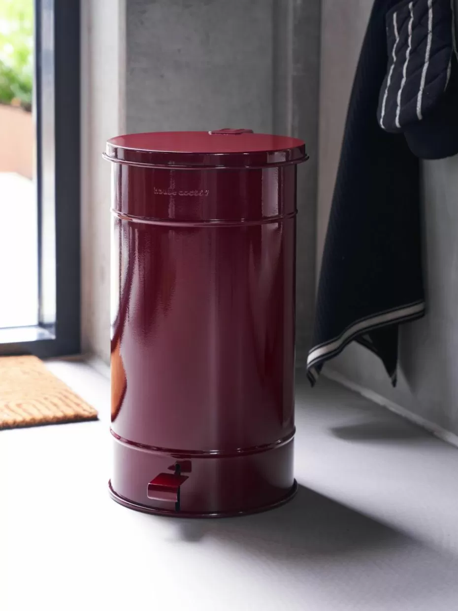 Küchenmülleimer-House Doctor Abfalleimer Sono mit Pedalfunktion, 24 L Weinrot