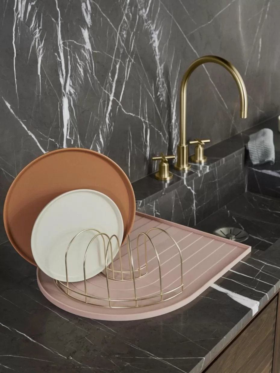 Spülbecken Organizer-Oyoy Living Design Abtropfgestell Dish Goldfarben