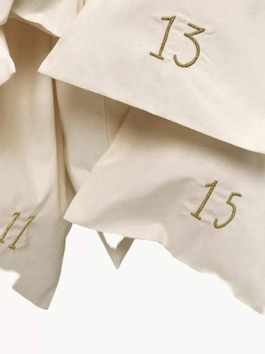 Adventsdeko | Adventskalender-ferm LIVING Adventskalender Libre aus Bio-Baumwolle und Kiefernholz Hellbeige, Kiefernholz