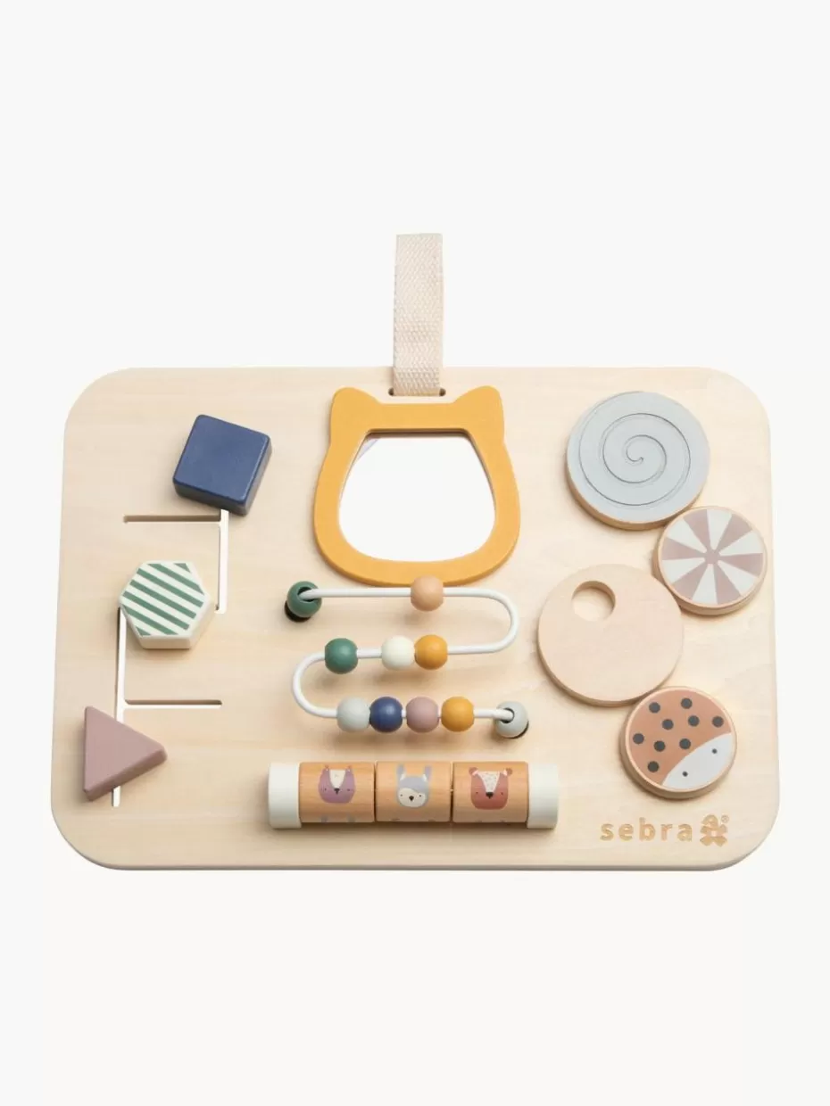 Spielzeug & Kuscheltiere-Sebra Aktivitätstafel Woodland aus Buchenholz