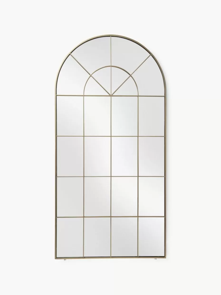 Dekospiegel | Ganzkörperspiegel-Westwing Collection Anlehnspiegel Clarita in Fensteroptik Goldfarben