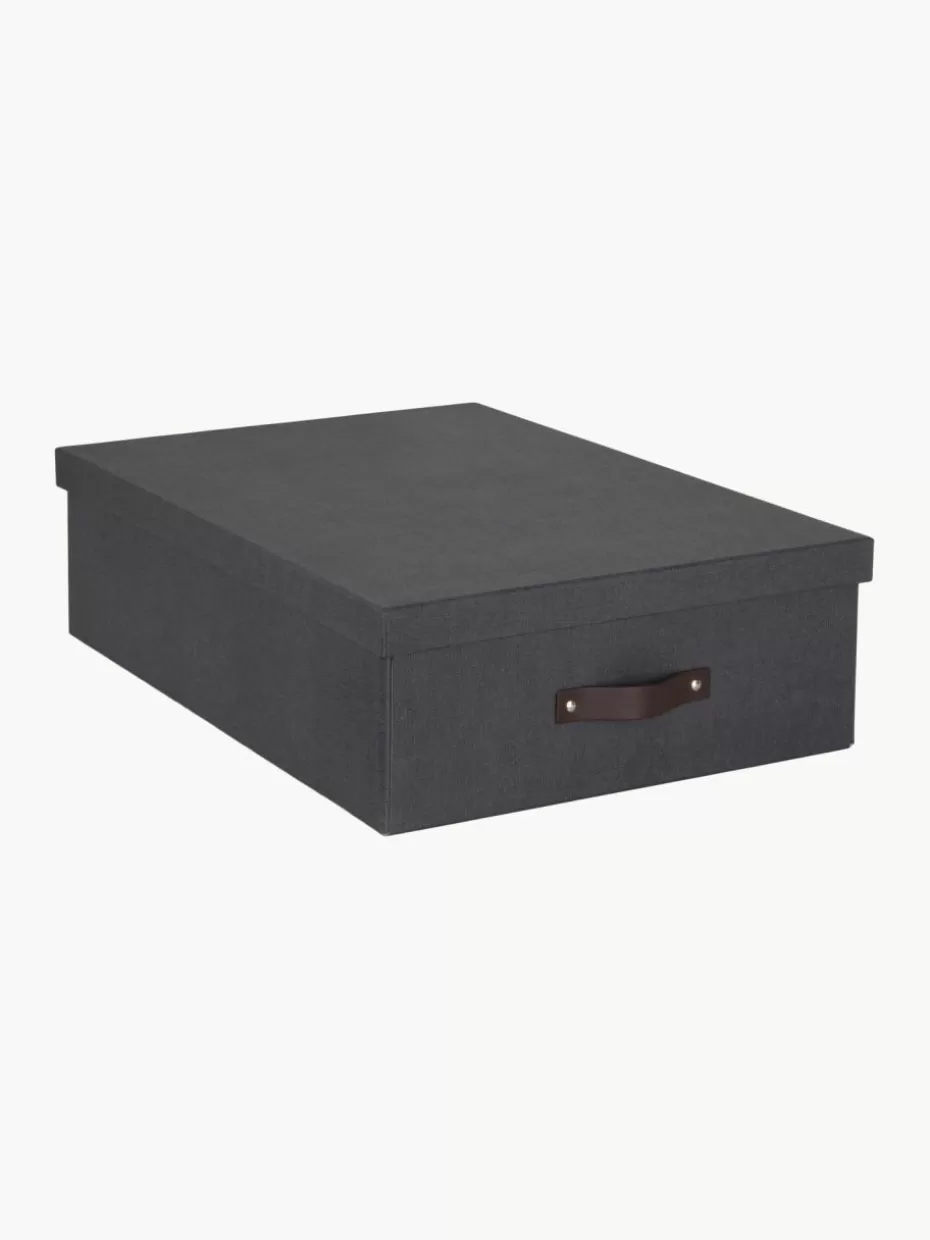 Boxen-Bigso Box of Sweden Aufbewahrungsbox Karolin Anthrazit, Dunkelbraun