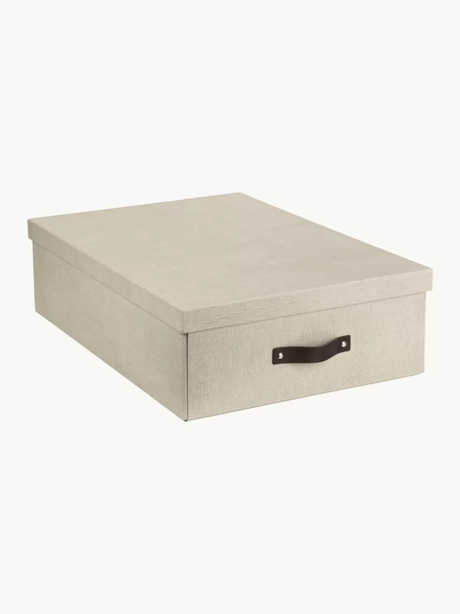Boxen-Bigso Box of Sweden Aufbewahrungsbox Karolin Hellbeige, Dunkelbraun