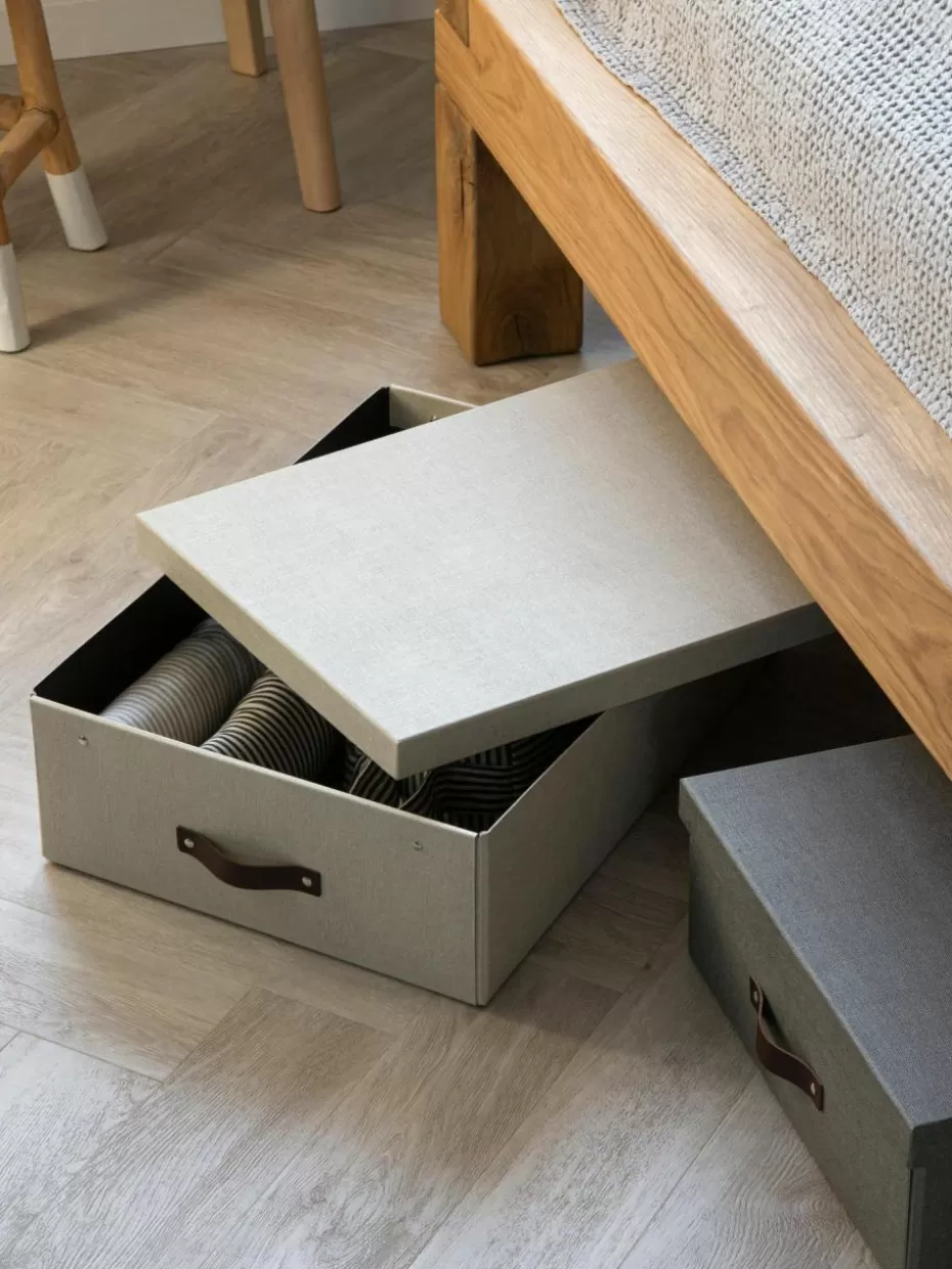 Boxen-Bigso Box of Sweden Aufbewahrungsbox Karolin Hellbeige, Dunkelbraun