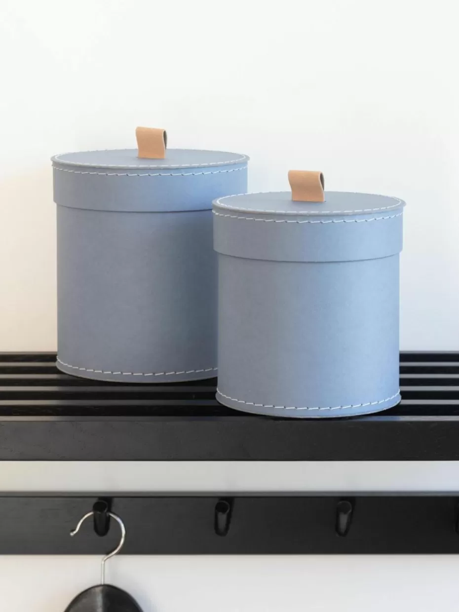 Boxen-Bigso Box of Sweden Aufbewahrungsboxen Leonore, 2er-Set Graublau