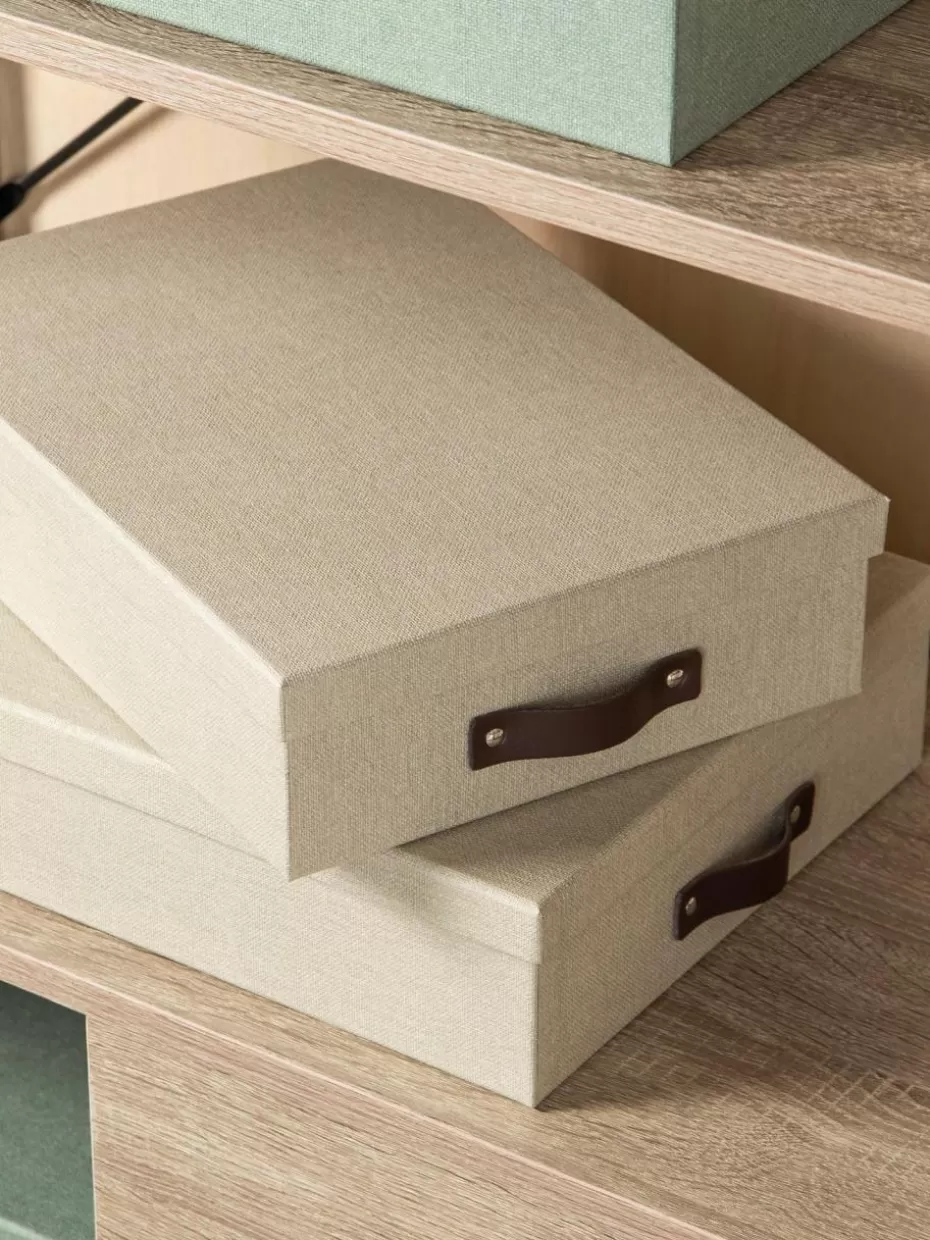 Boxen-Bigso Box of Sweden Aufbewahrungsboxen Rasmus, 2er-Set Hellbeige