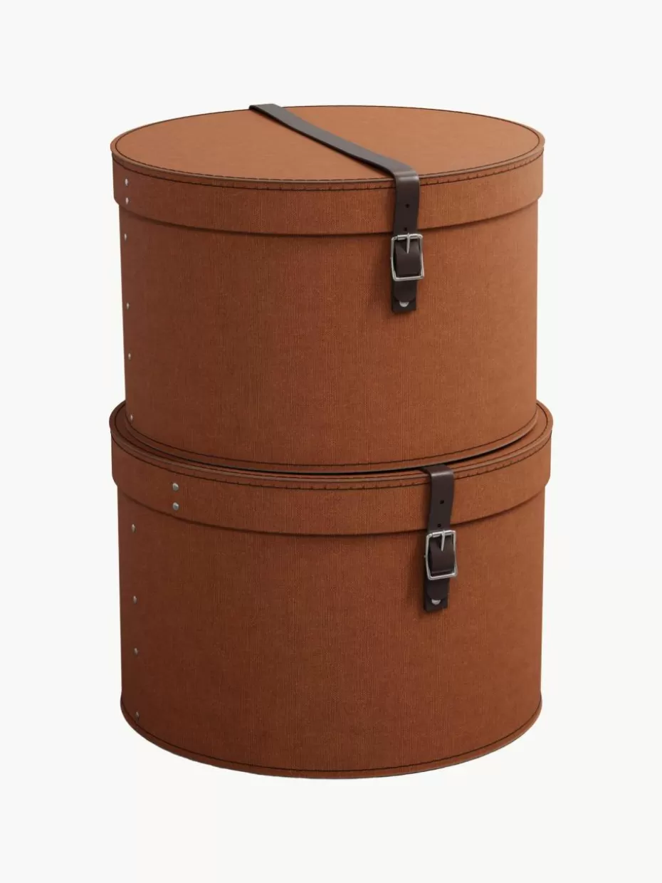 Boxen-Bigso Box of Sweden Aufbewahrungsboxen Rut, 2er-Set Braun