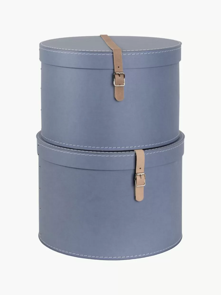 Boxen-Bigso Box of Sweden Aufbewahrungsboxen Rut, 2er-Set Graublau