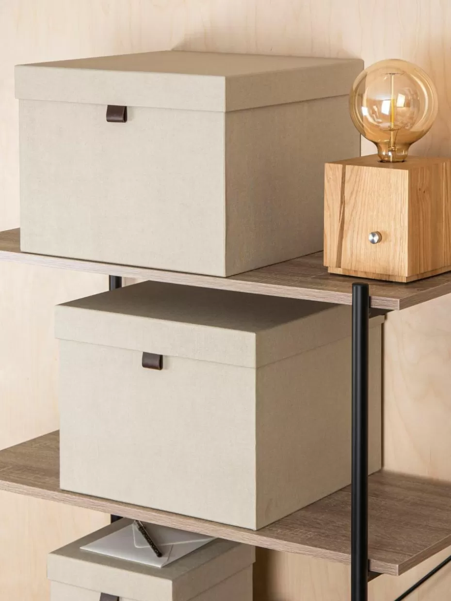 Boxen-Bigso Box of Sweden Aufbewahrungsboxen Tristan, 2er-Set Hellbeige