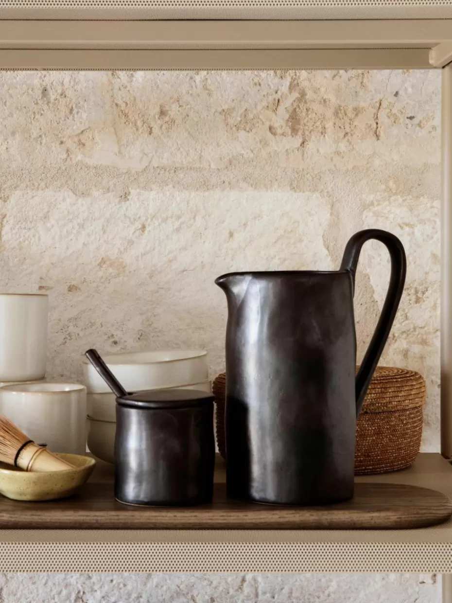 Nordic Celebrations | Küchenaufbewahrung-ferm LIVING Aufbewahrungsdose Flow mit Servierlöffel, 3er-Set Schwarz