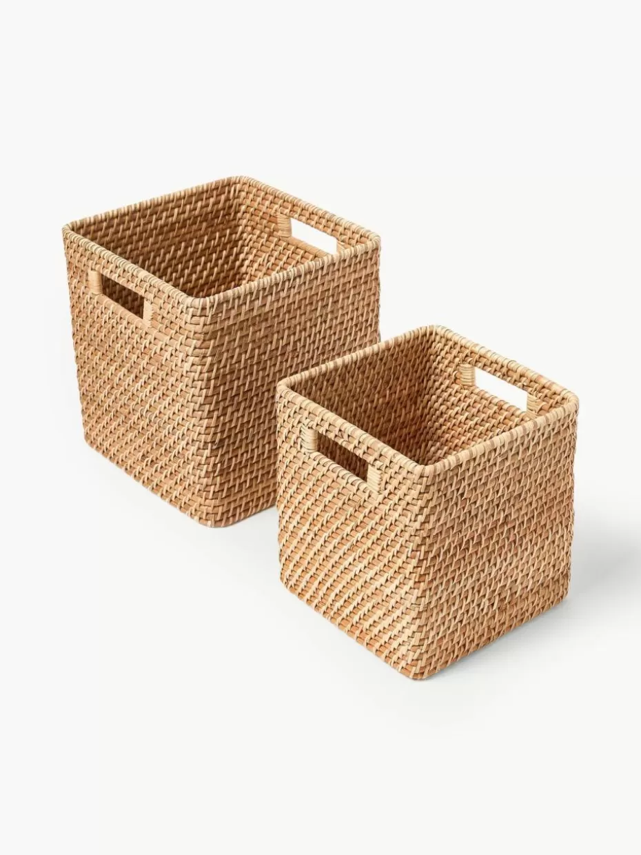 Boxen-Westwing Collection Aufbewahrungskörbe Lurdes, 2er-Set Hellbraun