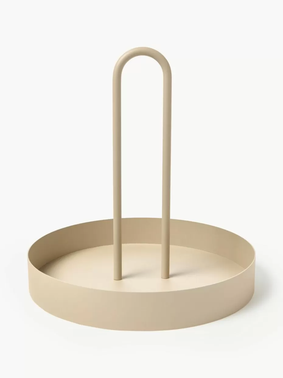 Dosen & Schmuckkästchen-ferm LIVING Aufbewahrungstablett Grib aus Metall Hellbeige