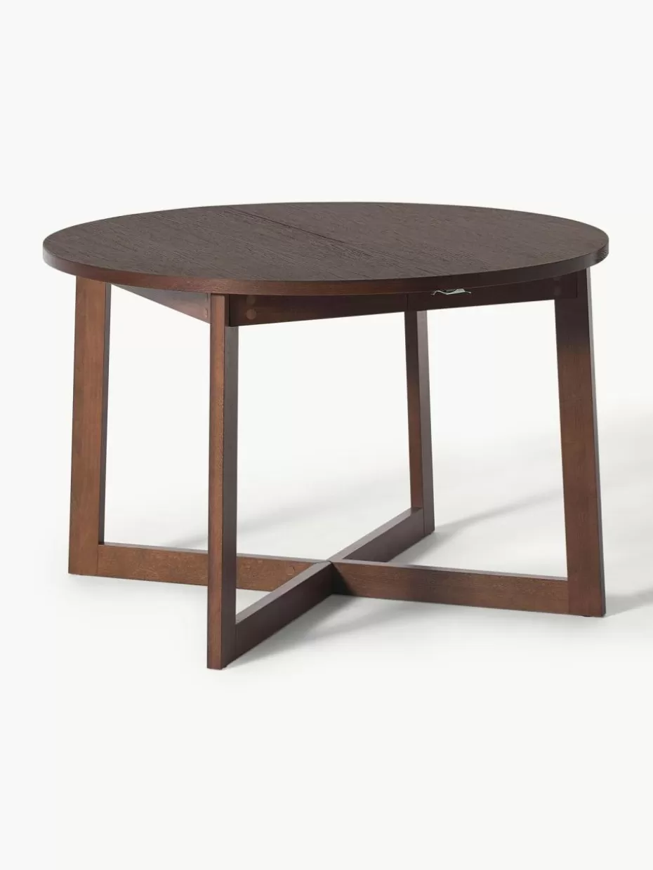 Esstische-Westwing Collection Ausziehbarer Esstisch Bennet, 115 - 215 x 75 cm Eichenholz, dunkelbraun lackiert