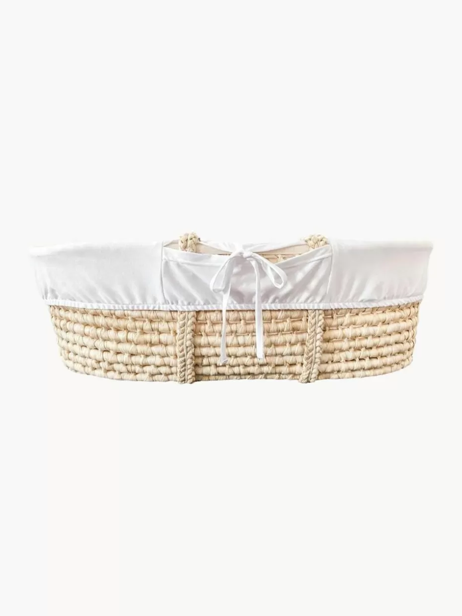 Babybetten-Westwing Baby-Korb Moses mit Matratze und Baumwollbezug, 3er-Set