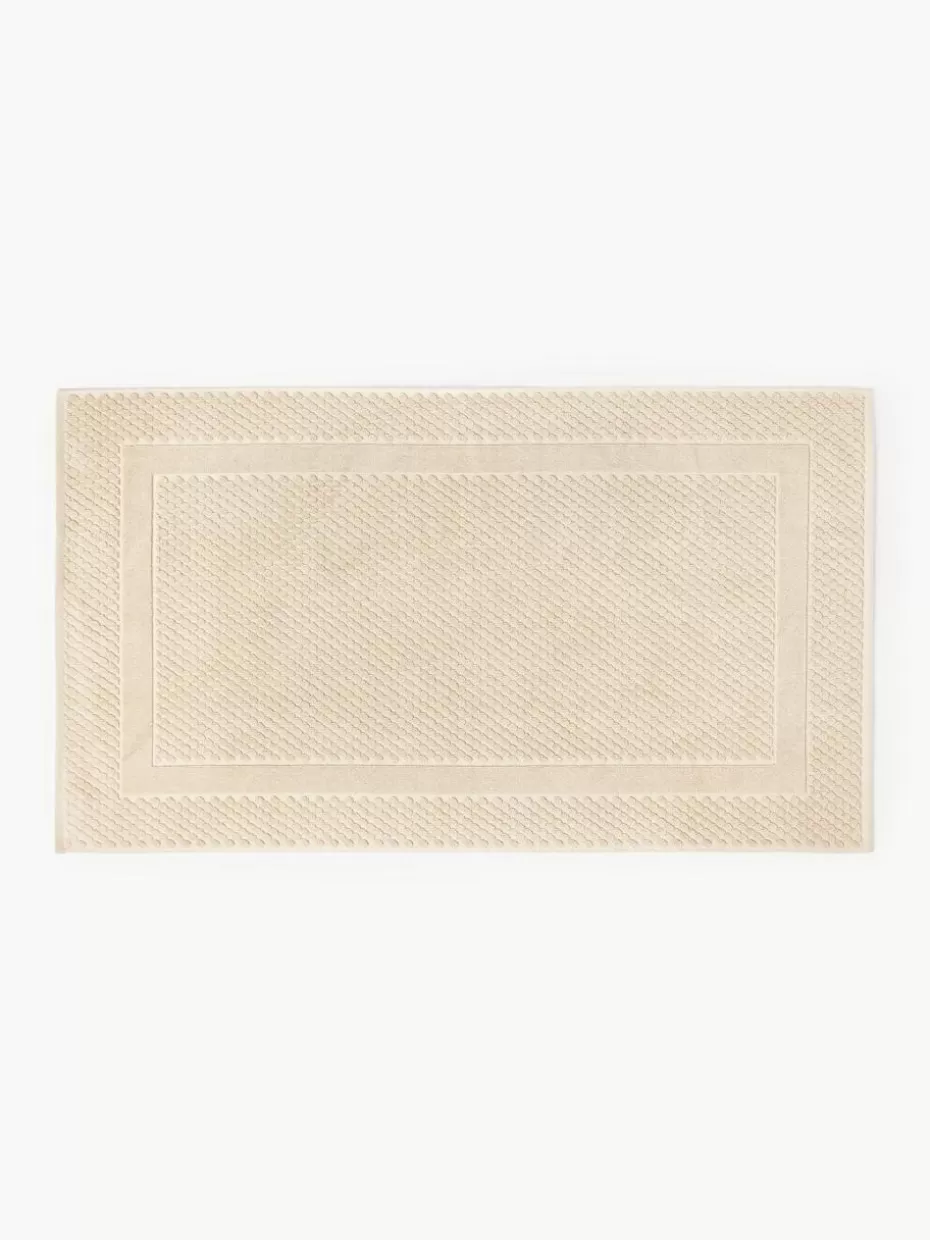 Badematten-Westwing Collection Badematte Katharina mit Wabenmuster, rutschfest Beige