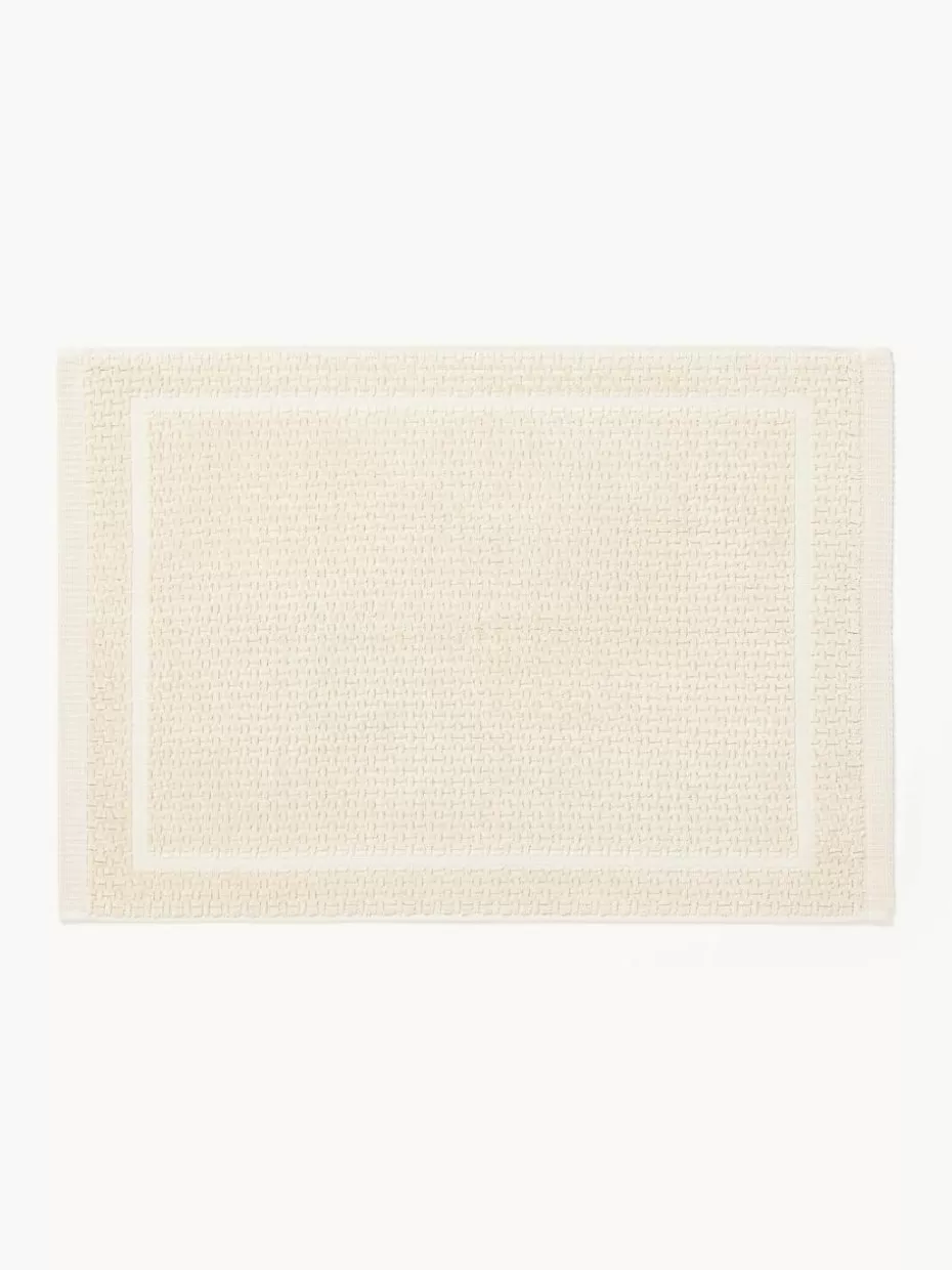 Badematten-Westwing Collection Badematte Niam, rutschfest Hellbeige