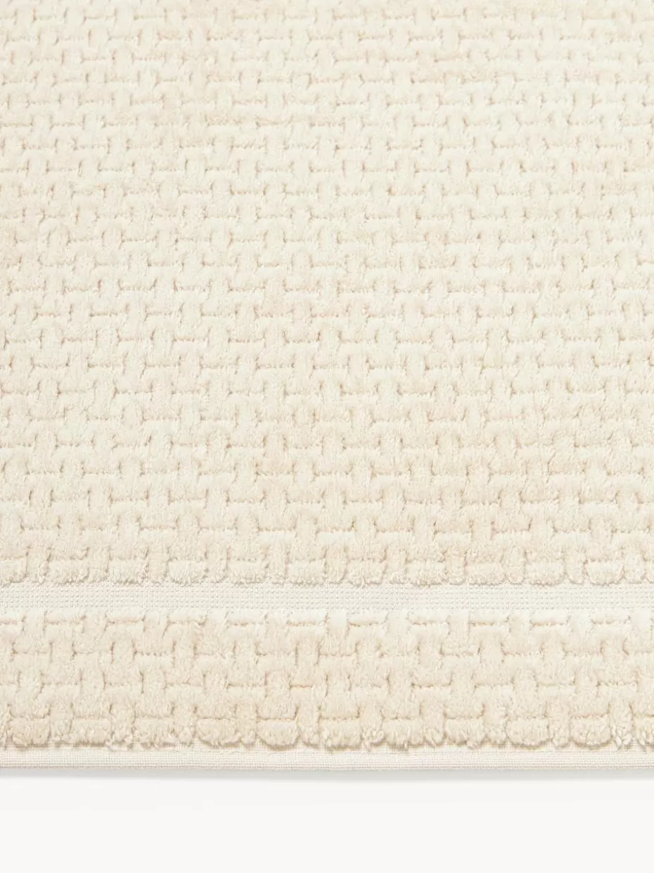 Badematten-Westwing Collection Badematte Niam, rutschfest Hellbeige