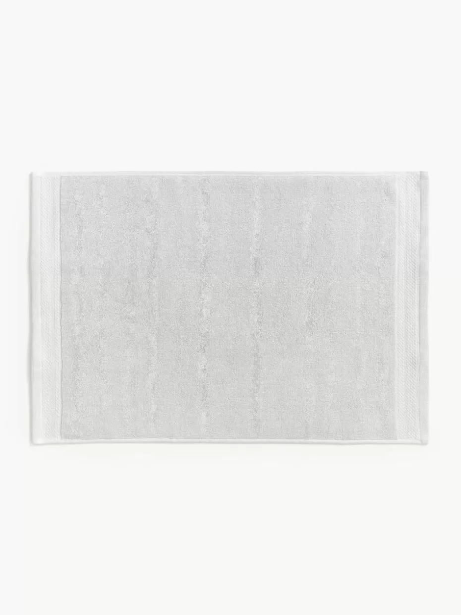 Badematten-Westwing Collection Badematte Premium aus Bio-Baumwolle, rutschfest Hellgrau