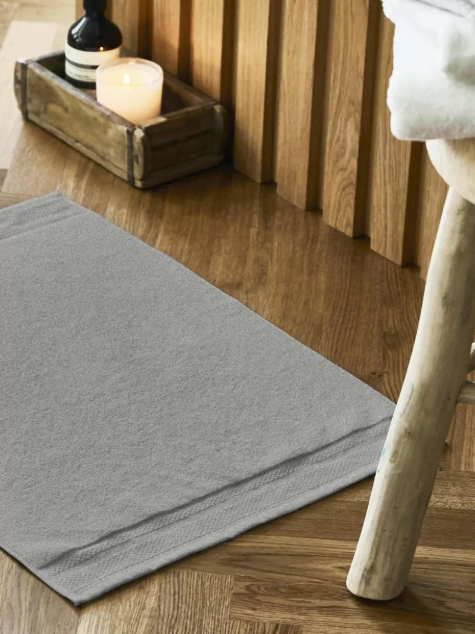 Badematten-Westwing Collection Badematte Premium aus Bio-Baumwolle, rutschfest Dunkelgrau