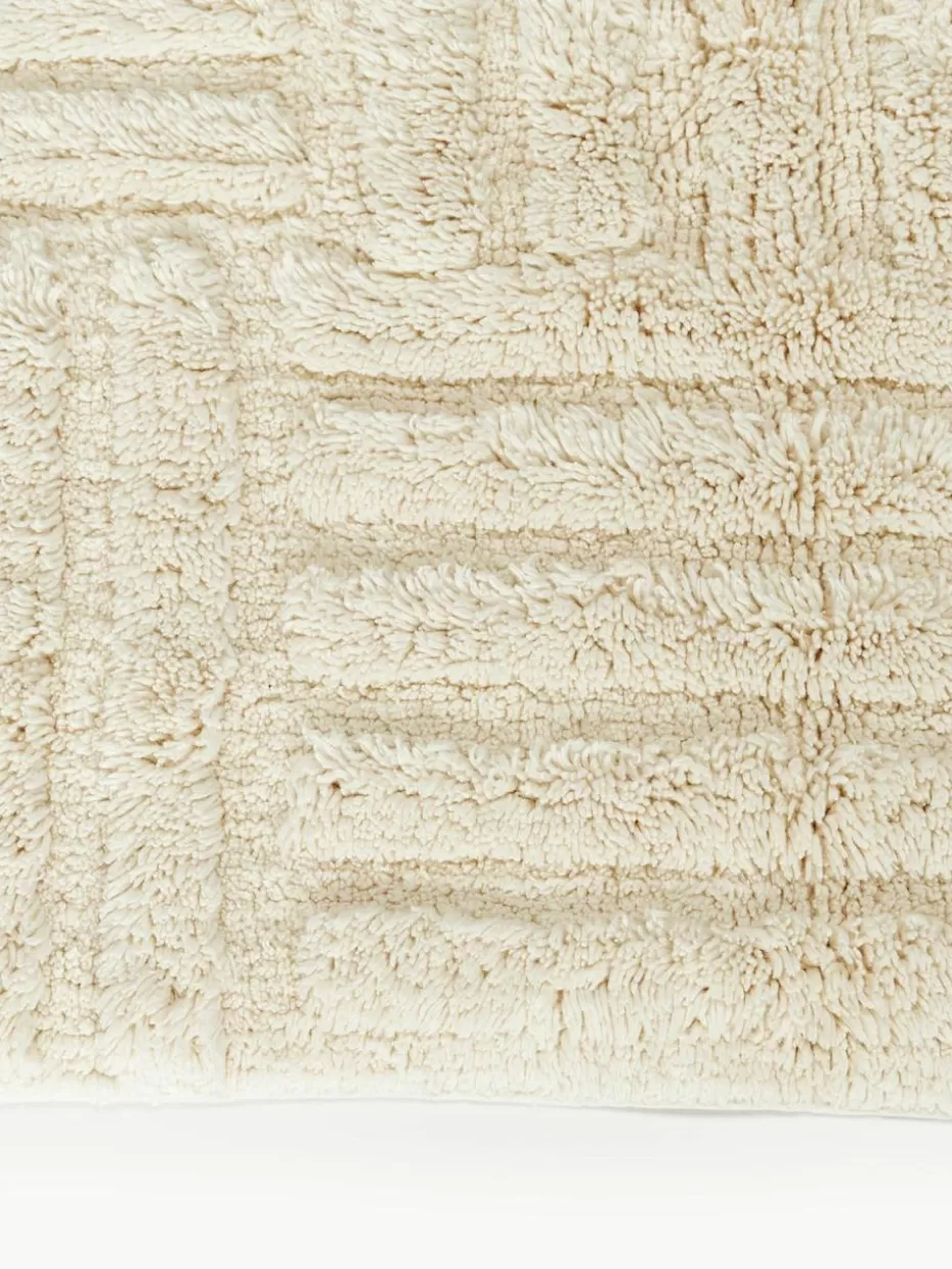 Badematten-Westwing Collection Badematte Tianna mit Hoch-Tief-Struktur, rutschfest Hellbeige
