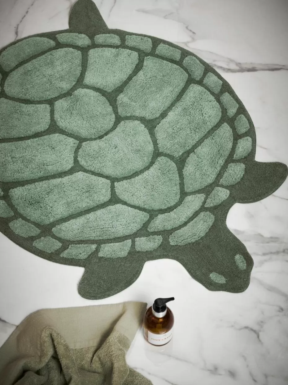 Badematten-Westwing Badvorleger Lazy aus Bio-Baumwolle in Schildkrötenform