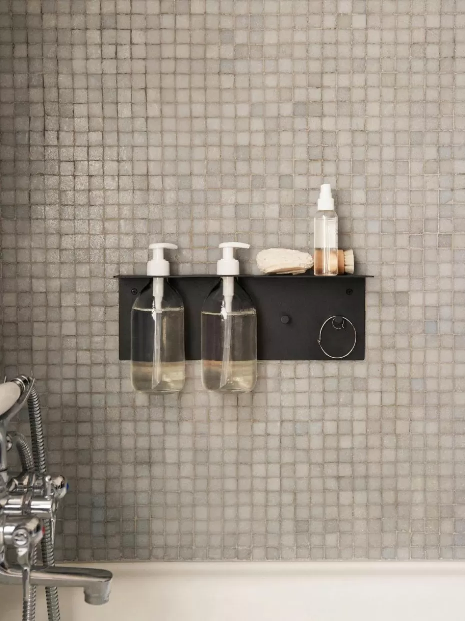 Badregale-ferm LIVING Bad-Wandregal Dora aus Metall Schwarz, matt