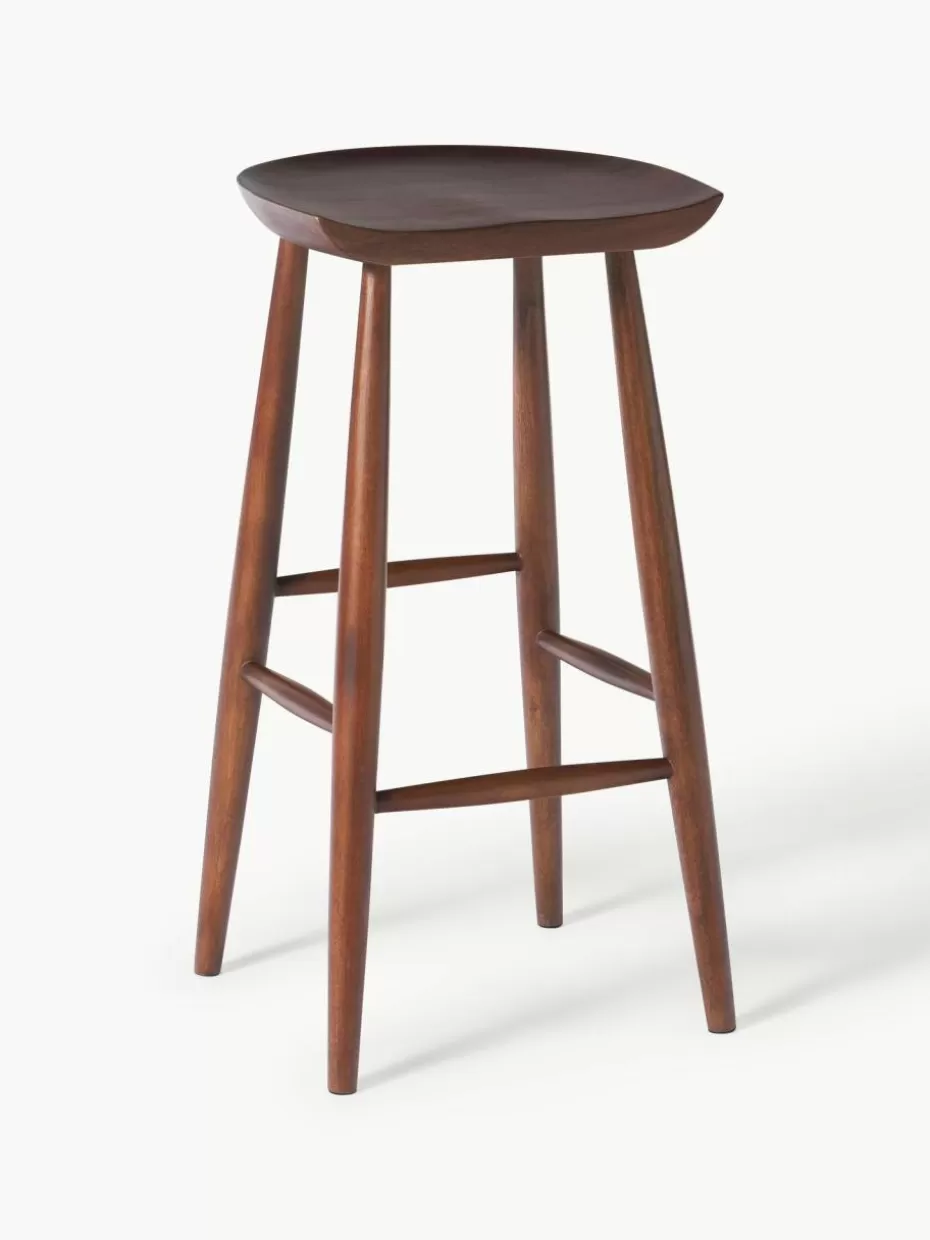 Barhocker-Westwing Collection Barhocker Nino aus Mangoholz Mangoholz, braun lackiert