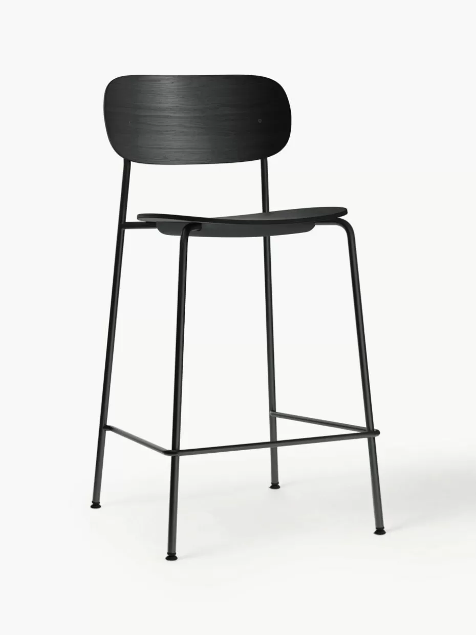 Barhocker-Audo Copenhagen Barstuhl Co aus Metall und Holz Schwarz
