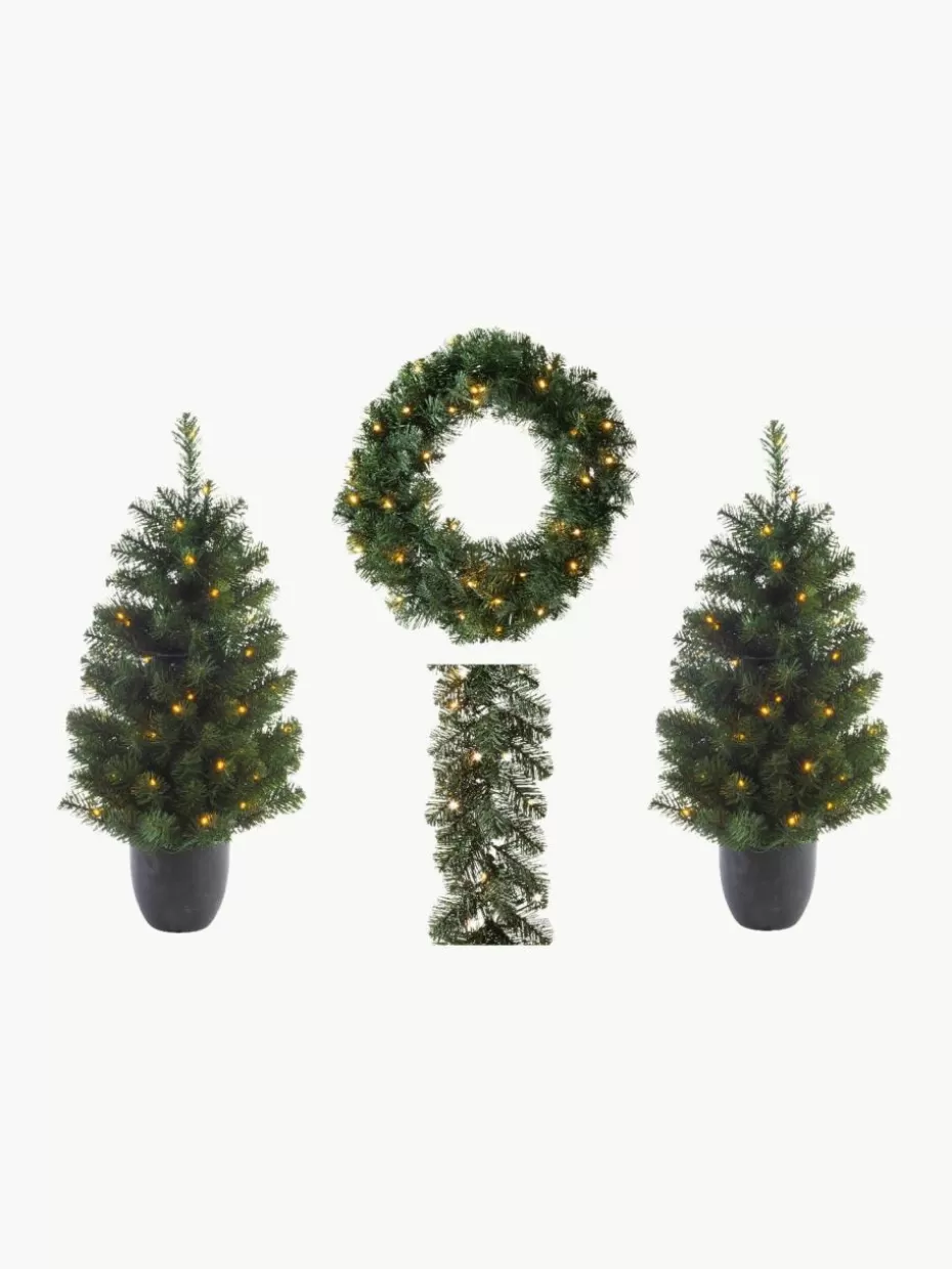 Weihnachtsbäume-Westwing Batteriebetriebene LED-Weihnachtsdekorationen Imperial, 4er-Set