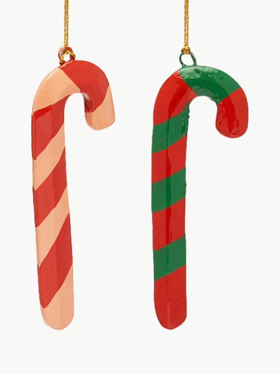 Weihnachtskugeln & Baumanhänger | Glow-Up-Anna + Nina Baumanhänger Candy Cane, 2er-Set