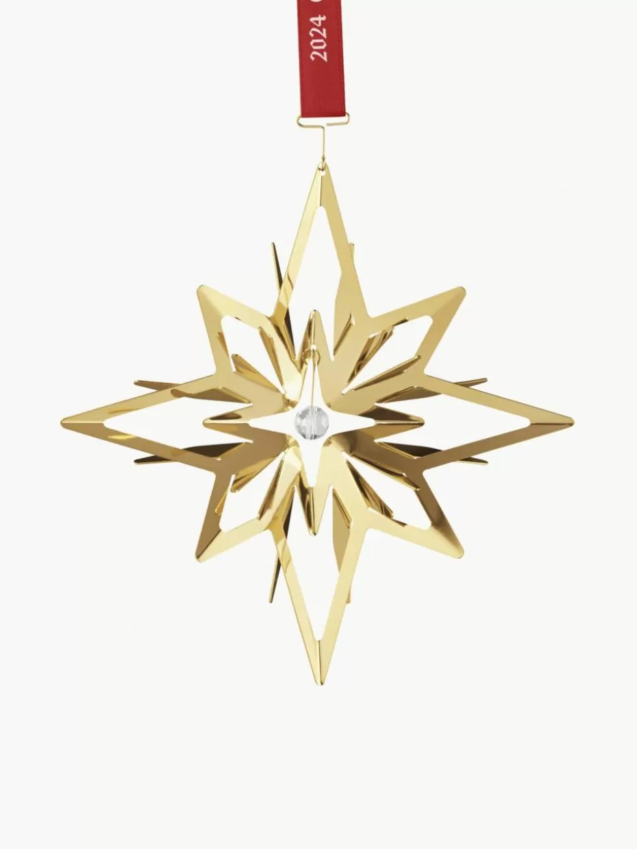 Weihnachtskugeln & Baumanhänger | Romantische Details-Georg Jensen Baumanhänger CC mit zwei Bändern Gold