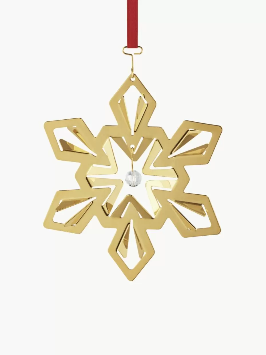 Weihnachtskugeln & Baumanhänger | Romantische Details-Georg Jensen Baumanhänger CC mit zwei Bändern Gold