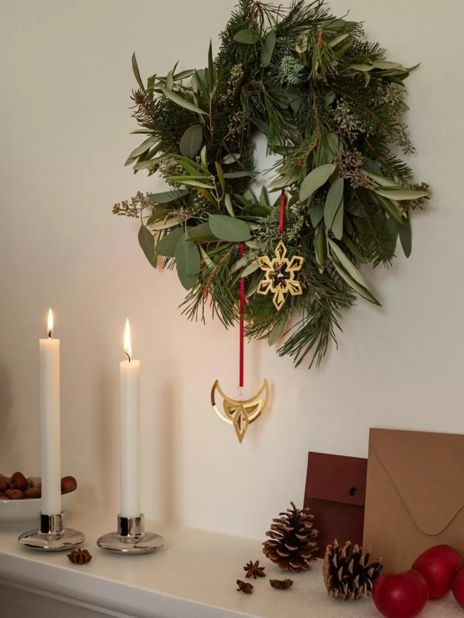 Weihnachtskugeln & Baumanhänger | Romantische Details-Georg Jensen Baumanhänger CC mit zwei Bändern Gold