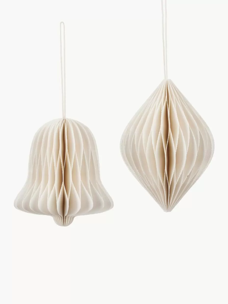 Weihnachtskugeln & Baumanhänger | Romantische Details-Broste Copenhagen Baumanhänger Christmas Mix, 2er-Set Off White