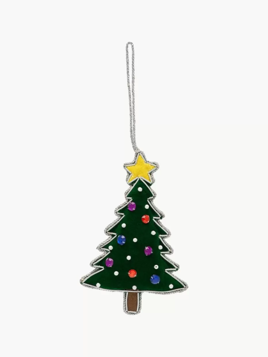 Weihnachtskugeln & Baumanhänger | Glow-Up-Anna + Nina Baumanhänger Christmas Tree aus Samt
