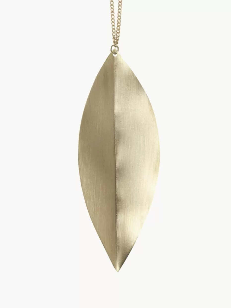 Weihnachtskugeln & Baumanhänger | Romantische Details-ferm LIVING Baumanhänger Leaf aus Messing, 4 Stück