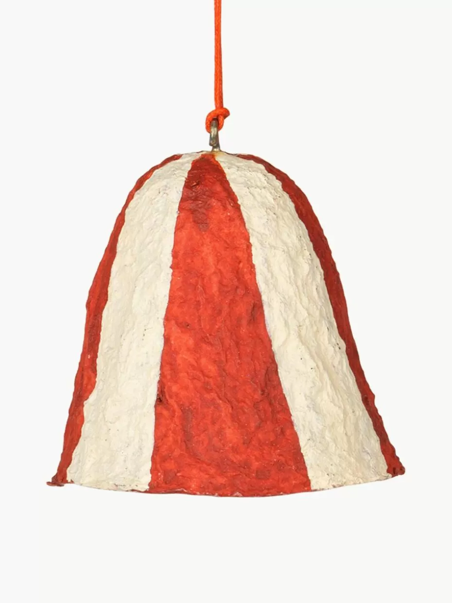 Weihnachtskugeln & Baumanhänger | Glow-Up-Broste Copenhagen Baumanhänger Pulp, 4 Stück Rot, Off White
