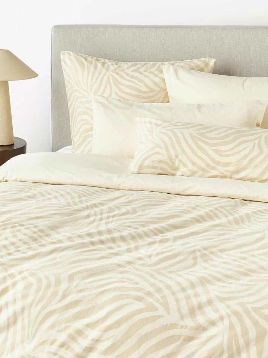 Bettwäsche-Westwing Collection Baumwoll-Bettdeckenbezug Chase Off White