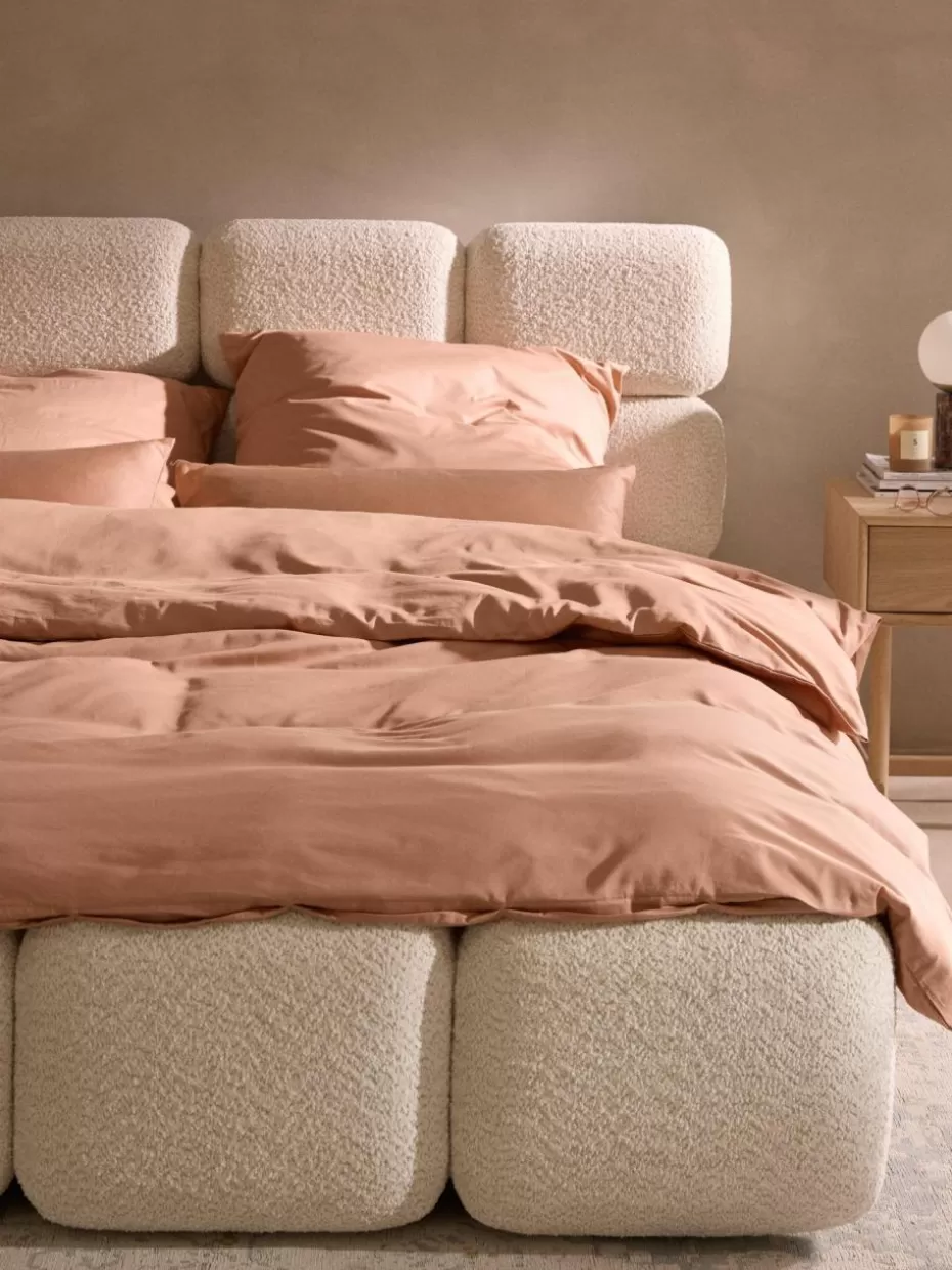 Bettwäsche-Westwing Collection Baumwollsatin-Bettdeckenbezug Comfort Altrosa