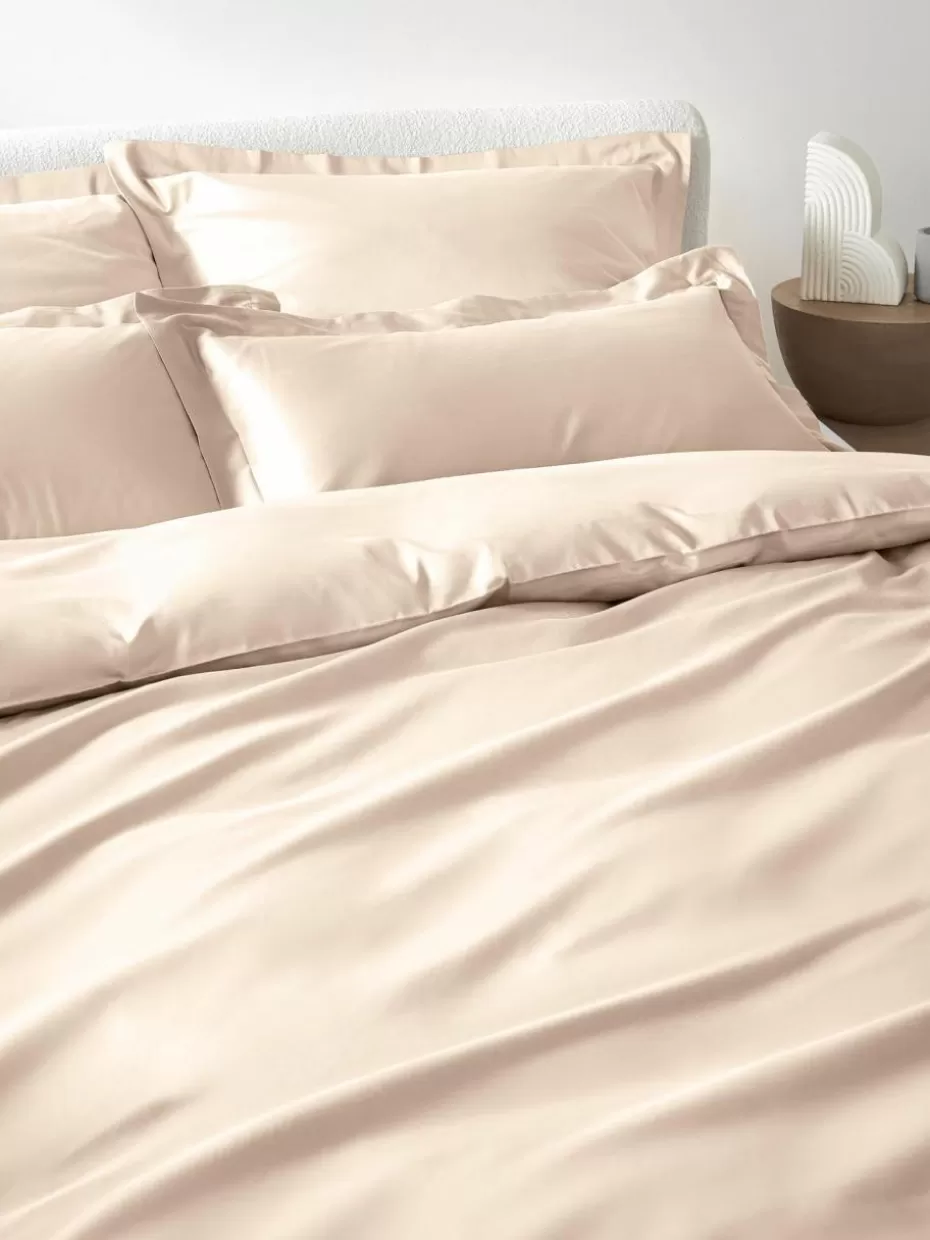 Bettwäsche-Westwing Collection Baumwollsatin-Bettdeckenbezug Premium Peach