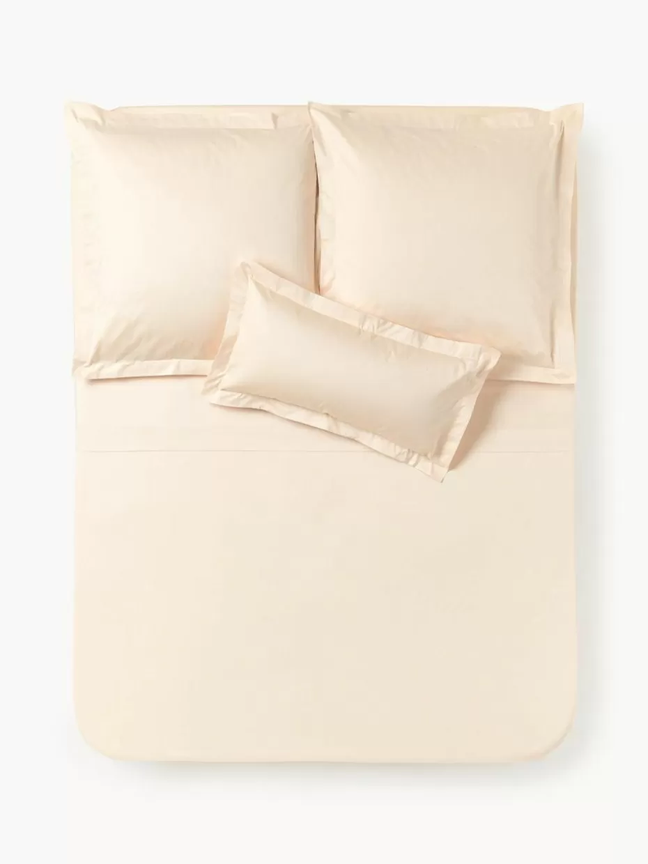 Betttücher-Westwing Collection Baumwollsatin-Betttuch Premium Peach