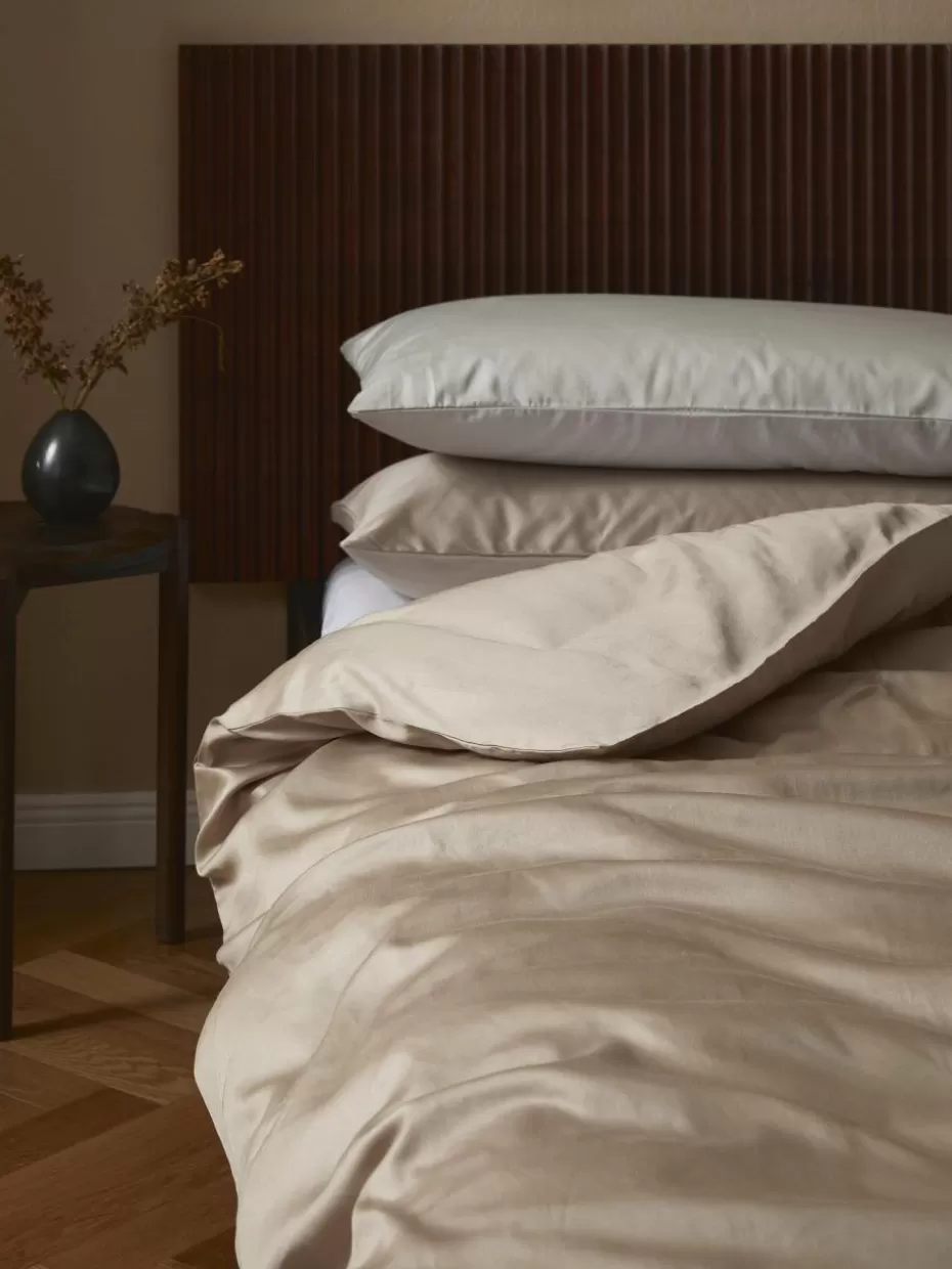 Kopfkissenbezüge-Westwing Collection Baumwollsatin-Kopfkissenbezug Comfort Beige
