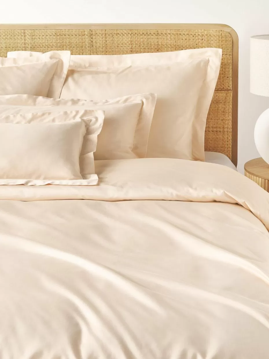 Kopfkissenbezüge-Westwing Collection Baumwollsatin-Kopfkissenbezug Premium Peach