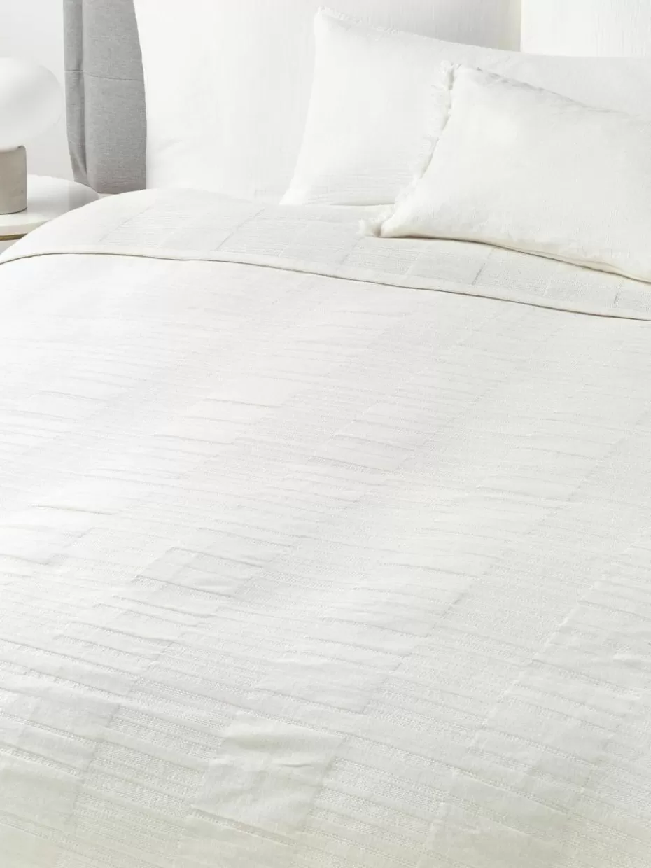 Tagesdecken & Bettüberwürfe-Westwing Collection Baumwoll-Tagesdecke Fiora Off White
