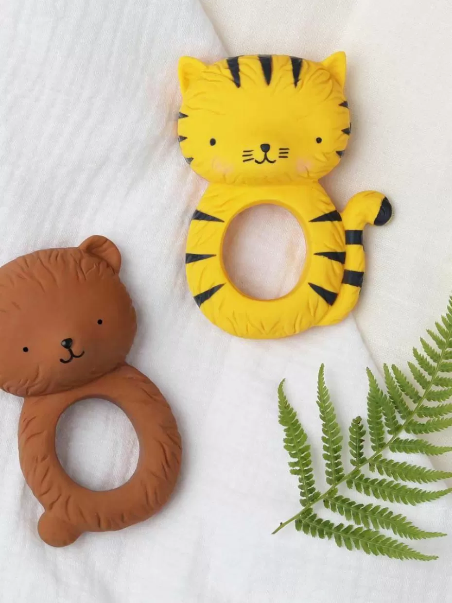 Schnullerketten & Beißringe-A Little Lovely Company Beißring Bear aus Naturkautschuk Bär