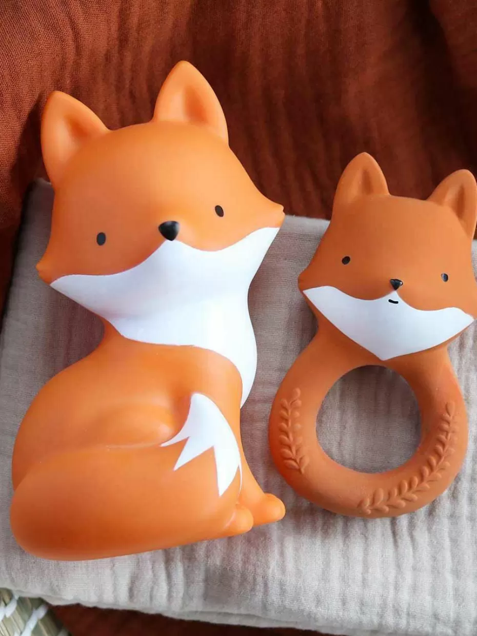 Schnullerketten & Beißringe-A Little Lovely Company Beißring Fox aus Naturkautschuk