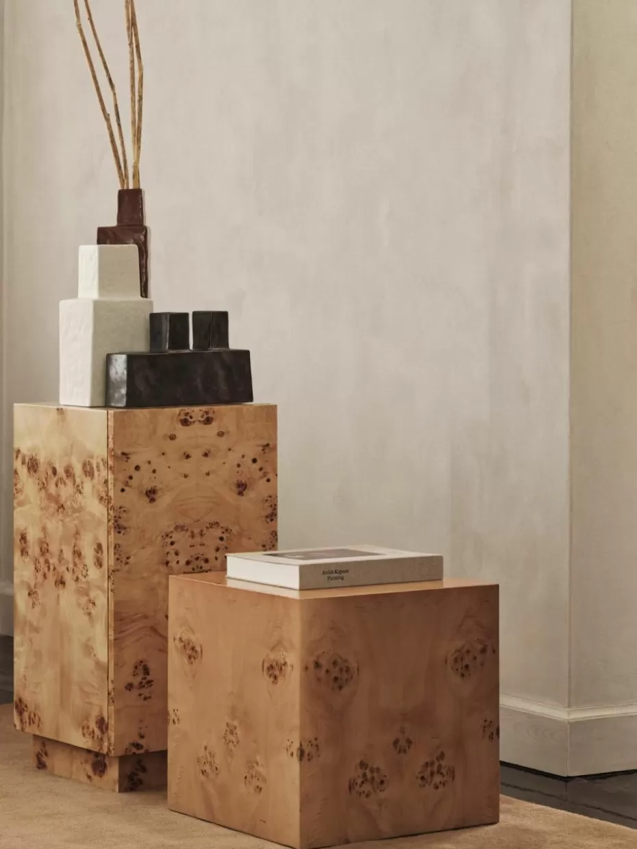 Beistelltische | Couchtische-ferm LIVING Beistelltisch Burl Cube aus Maserholz