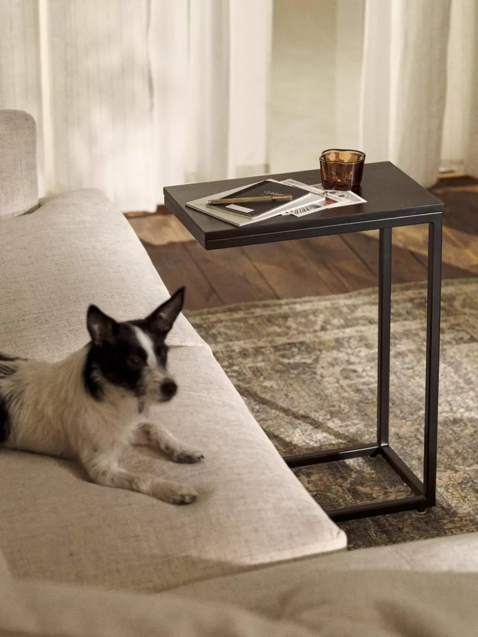 Beistelltische-Westwing Collection Beistelltisch Celow aus Mangoholz Schwarz