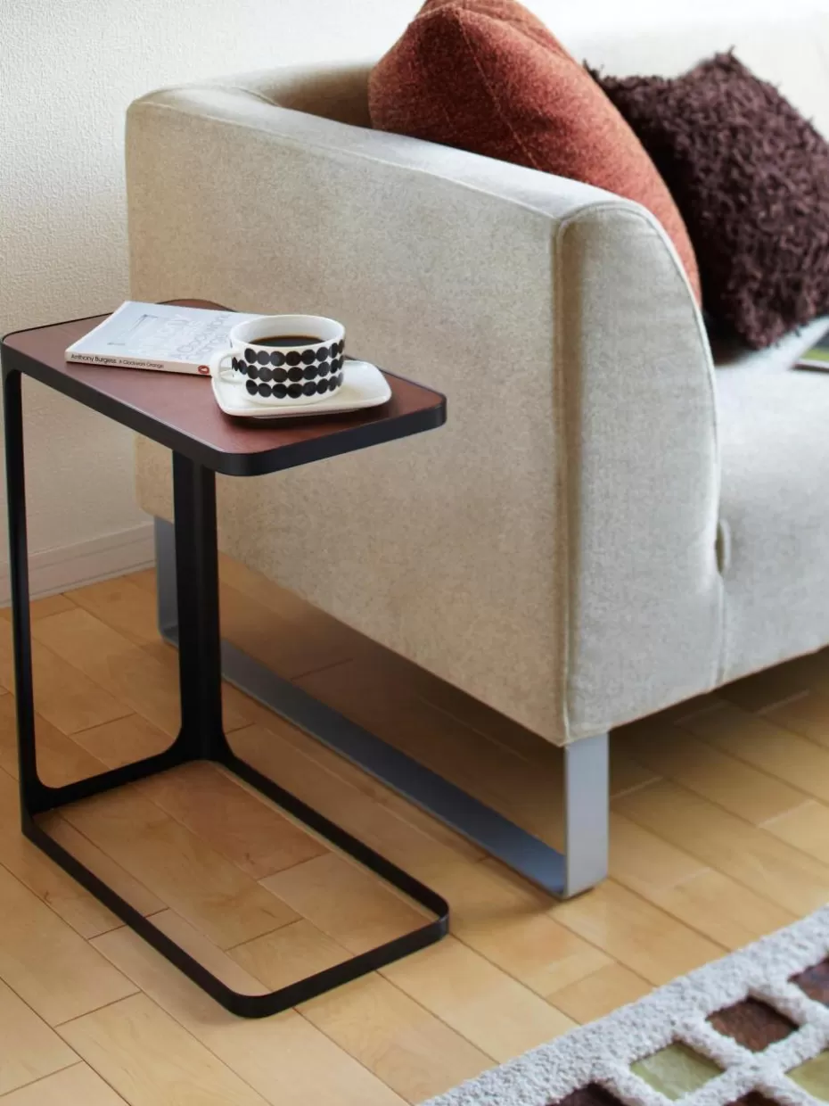 Beistelltische-Yamazaki Beistelltisch Frame mit Holzplatte