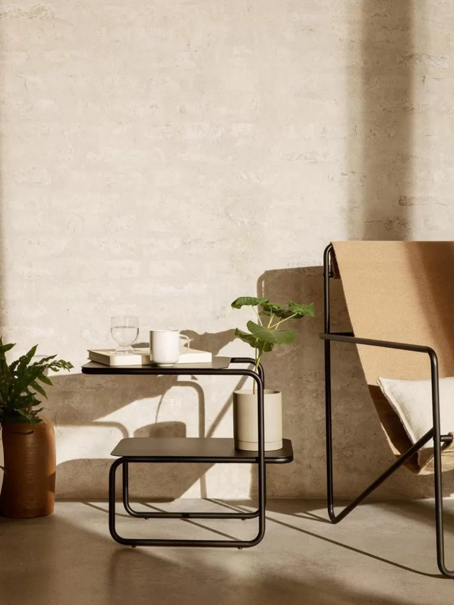 Beistelltische | Couchtische-ferm LIVING Beistelltisch Level mit zwei Ebenen Schwarz, matt